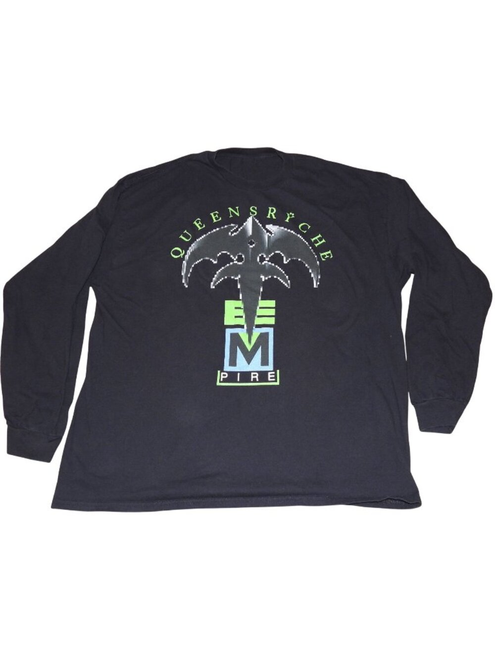 Vintage Queensryche Empire Long Sleeve Black Logo T-Shirt Men's XL No Tag